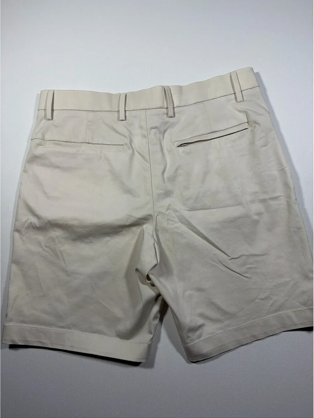 Banana Republic Aiden Mens 32 Beige Cotton Chino Shorts Flat Front